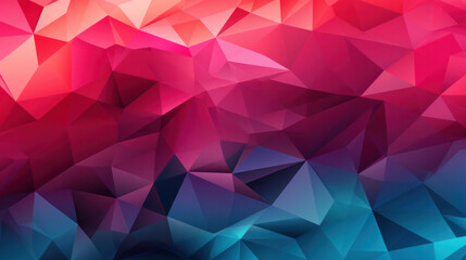 Obraz premium Low Poly Triangle Mosaic Background in Exuberant Fuchsia