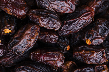 Fresh dates fruits close-up view
