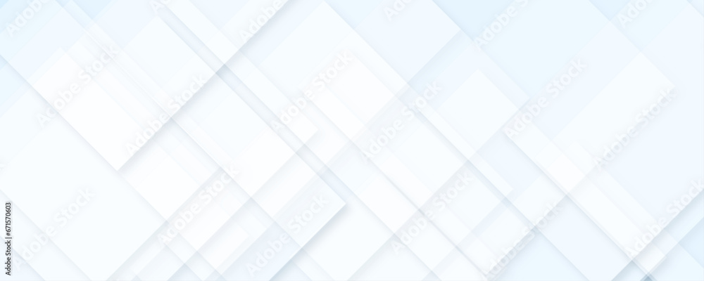 Aufkleber white and blue modern minimalistic pale geometric pattern background with minimal tech lines and whi