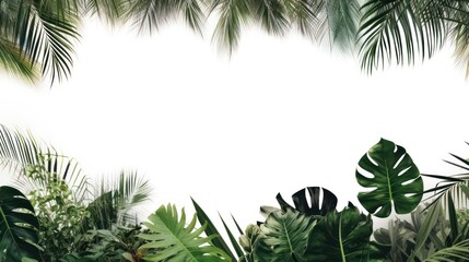Tropical Leaf Backdrop Evokes the Vibrancy and Biodiversity of Rainforests