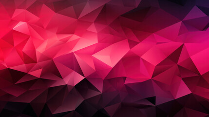 Obraz premium Low Poly Triangle Mosaic in Energetic Magenta