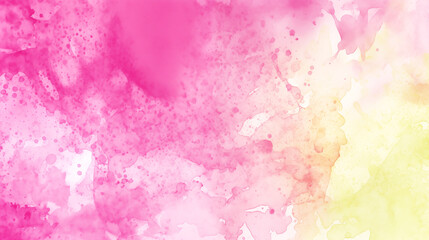 Watercolor texture, pink and yellow