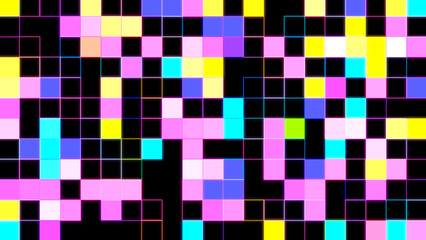Colorful pixel square pattern background.
