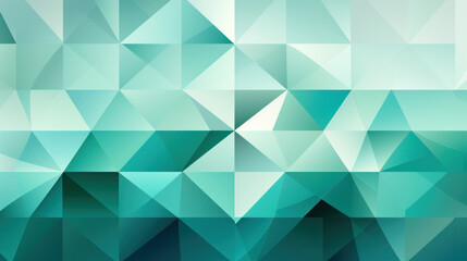 Low Poly Triangle Mosaic Background in Smooth Jade