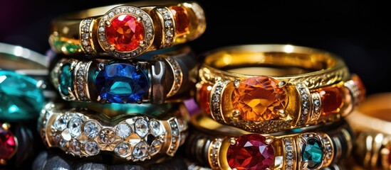 Fototapeta na wymiar Vibrant bands in the jewelry industry