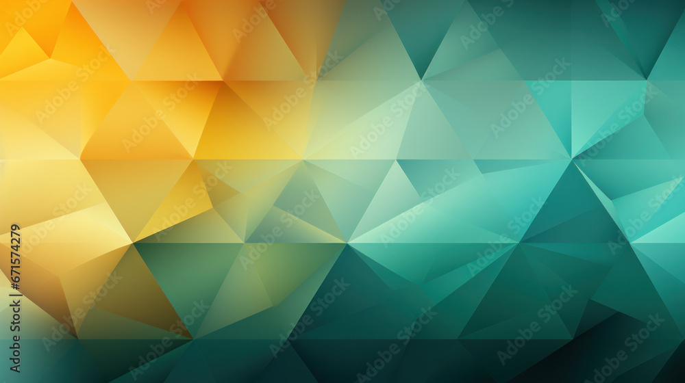 Wall mural low poly triangle mosaic tea background