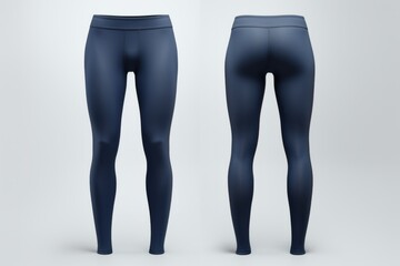 Blue leggings pants isolated on white background