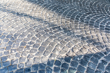 Fototapeta premium Pavement and the city. Texture, background, photo
