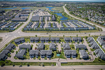 Aerial of the Lakewood Suburban Centre Neighborhood in Saskatoon