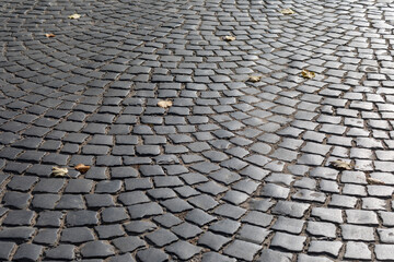 Pavement and the city. Texture, background, photo