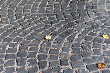 Pavement and the city. Texture, background, photo