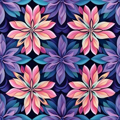 Contemporary Floral Kaleidoscope Pattern