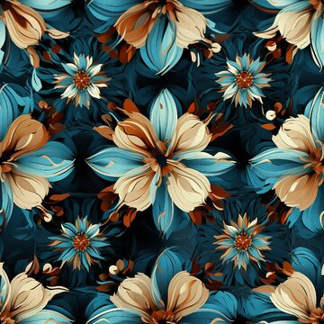 Floral Kaleidoscope Abstract Pattern © Michael