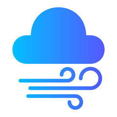 blowing gradient icon