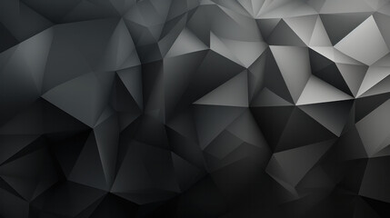 Low Poly Triangle Mosaic Background in Versatile Greys