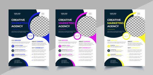 Corporate Flyer Template, Brochure Design, creative corporate trendy unique business marketing agency flyer magazine leaflet design with abstract geometric shape advertising template print poster

fiy