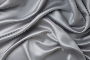 Fototapeta premium Gray wrinkled silk cloth. Use for flags and photo montage. Generative Ai