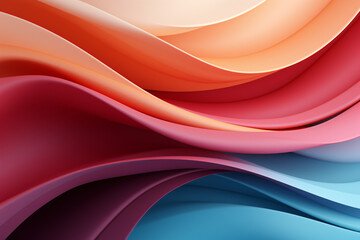 Fototapeta premium Abstract wavy lines background. Thin lines on white wallpaper.