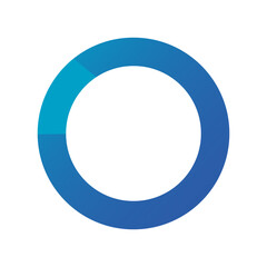 Vector circular loading icon flat design illustration. On white background