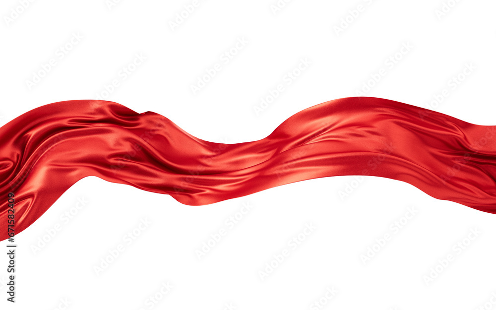 Poster flowing wave cloth curve line, 3d rendering.