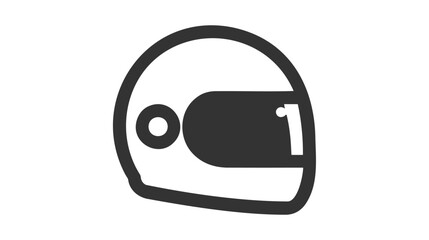 Helmet simple vector icon illustration design