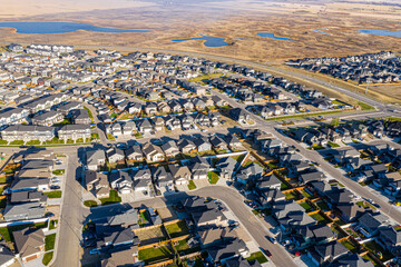Aerial footage of Evergreen, Saskatoon