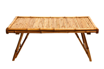 Bamboo Table Isolated on Transparent Background.Ai