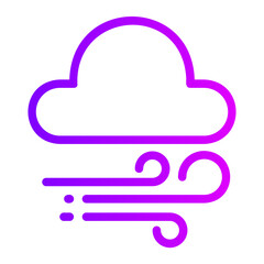 blowing gradient icon