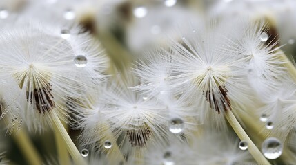 Close up of dandelion spores
