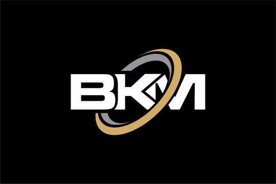 BKM creative letter logo design vector icon illustration