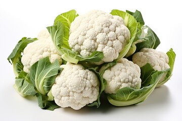 Fresh cauliflower isolated over a white background