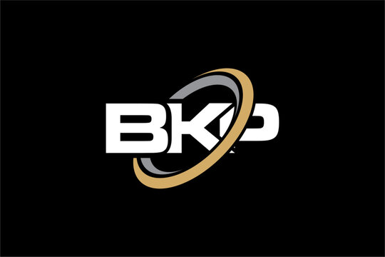 BKP creative letter logo design vector icon illustration