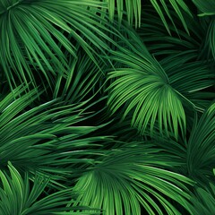 Palm Fronds Paradise Pattern