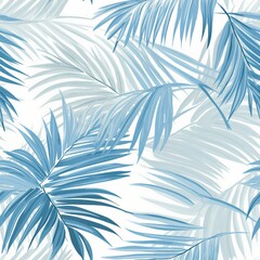Fototapeta na wymiar Palm Leaf Oasis Serenity Pattern