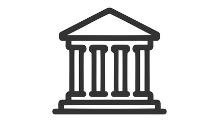 Bank Icon isolated on white background