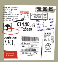 Cargo and freight signs vector image - obrazy, fototapety, plakaty