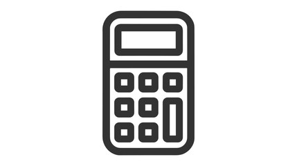 Calculator icon vector. Savings, finances sign isolated on white, economy concept.