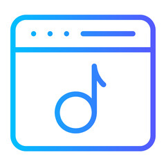 music gradient icon