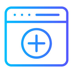 Obraz premium add gradient icon
