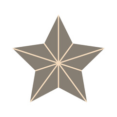 シルバーのレトロな星