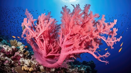 Fototapeta na wymiar Gorgonian and Alcyonaire, Elphinstone reef, red sea. 
