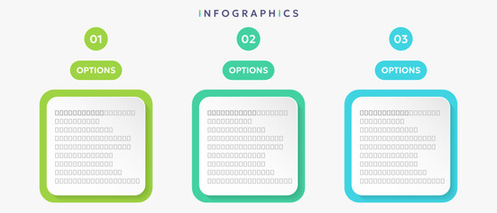 3 options infographics design template