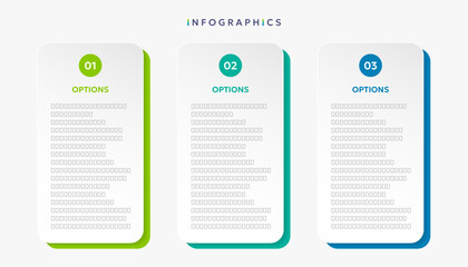 Fototapeta na wymiar 3 options infographics design template
