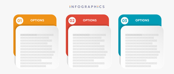 3 options infographics design template - obrazy, fototapety, plakaty