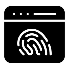 fingerprint glyph icon