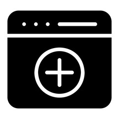 Obraz premium add glyph icon