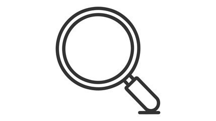Magnifying glass or search icon, flat vector graphic on isolated background