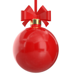 3D rendering illustration of a Christmas ball decoration