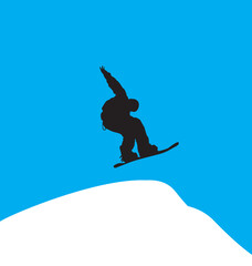 Snowboarder backside grab vector image