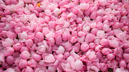 Fototapeta premium pink and white tulips HD 8K wallpaper Stock Photographic Image 